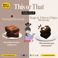 Ragi Brownie with Choco chips ( No Maida) with Jaggery 60g