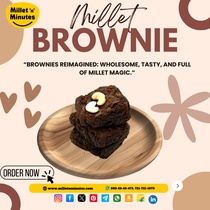 Ragi Brownie with Choco chips ( No Maida) with Jaggery 60g