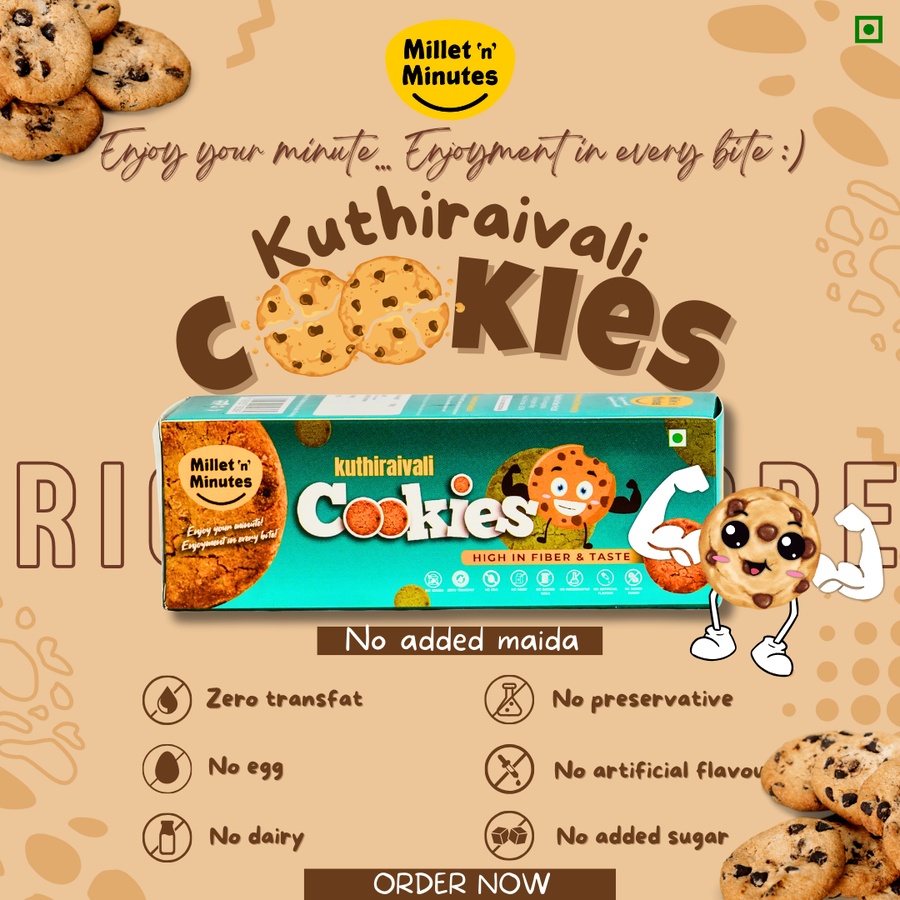 Barnyard Millet (Kuthiraivali) Cookies
