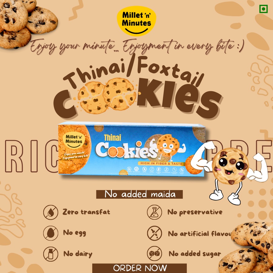 Foxtail Millet (Thinai) Cookies